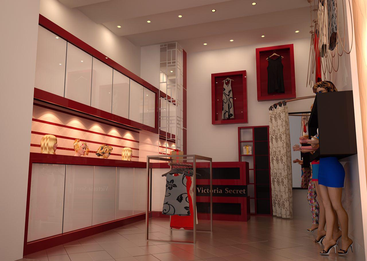 رنگ قرمز در دکوراسیون مغازه - طراحی دکوراسیون داخلی مغازه - پوشاک - طراحی دکوراسیون فروشگاهی - 09121641842 – 02188559485