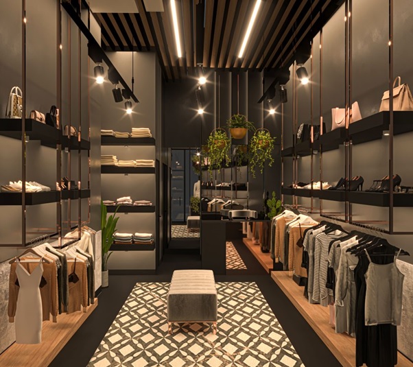 طراحی دکوراسیون مغازه پوشاک مردانه