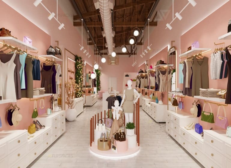 طراحی دکوراسیون بوتیک زنانه
