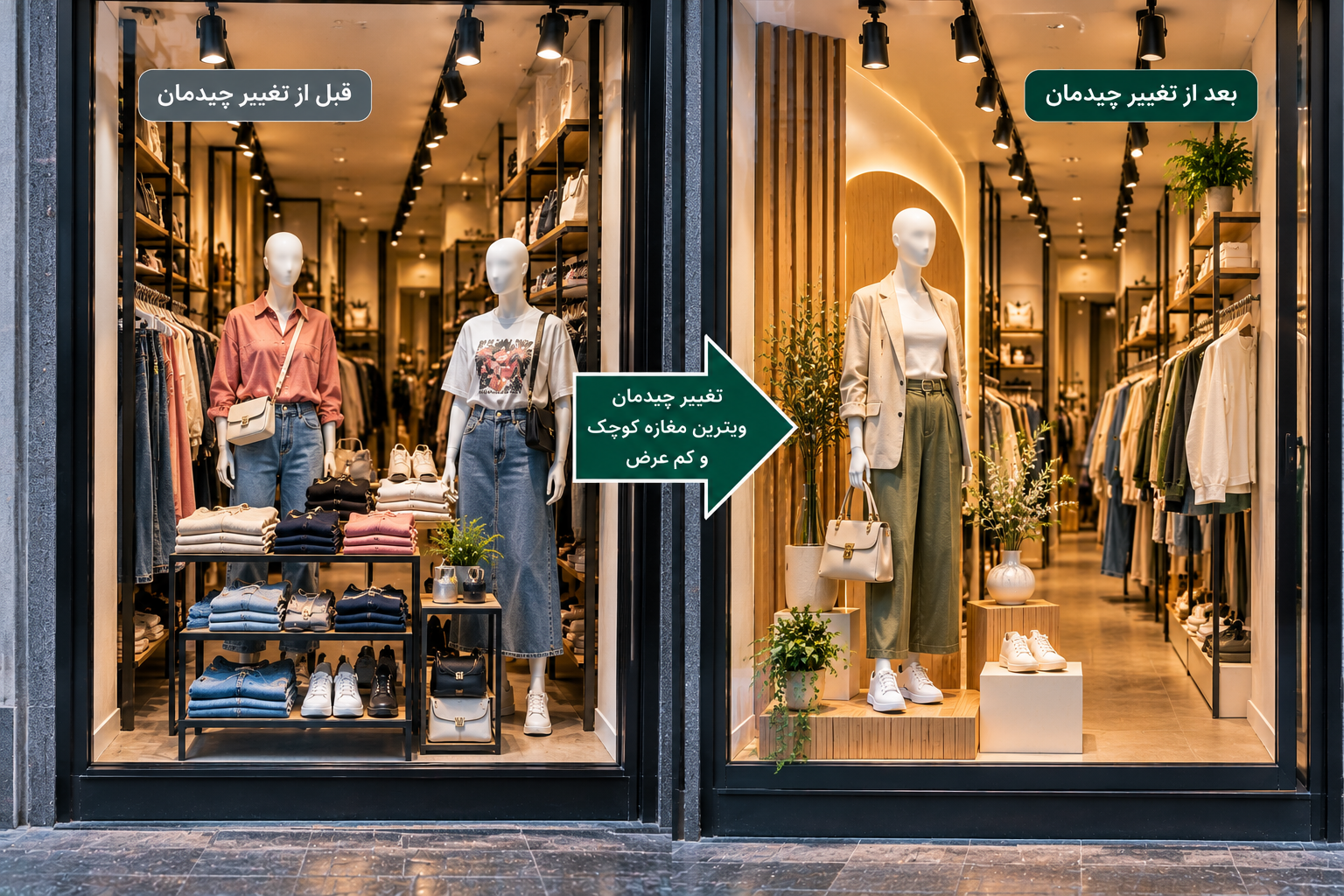 ارتباط تغییر ویترین با بازاریابی بصری