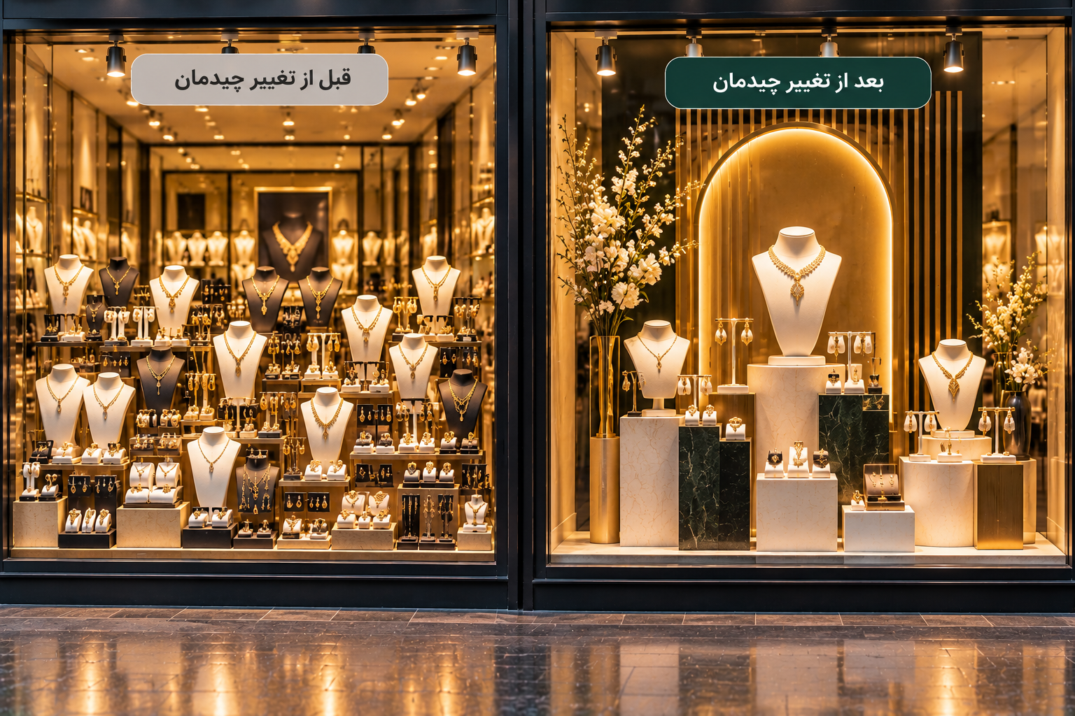 چگونه نتیجه تغییر چیدمان ویترین را بسنجیم؟